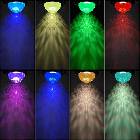 Christmas Outdoor Spot Lights Black Light Projector 16 Col IP65 2 Pack All Metal - Picture 6 of 16